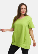 Long shirt made of linen in balloon silhouette 'Venti'