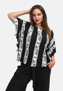 Casual tunic with batwing sleeves 'Sovana'