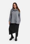 'Juline' Shirt – Denim with Stretch in Flowing A-Line