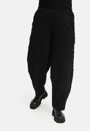 'Floréa' Pants – wide cut, textured & with stretch