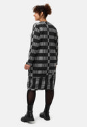 'Karina' dress - V-neck & modern check pattern