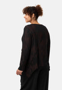 'Ombra' shirt - soft viscose blend with asymmetrical cut