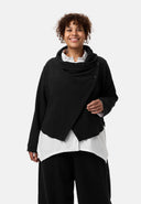 'Collina' Jacke – Elegante Kurzjacke mit Wickeloptik & Struktur