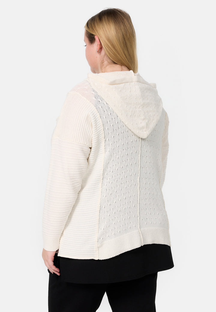 Kekoo Hooded Knit Sweater 'Pure