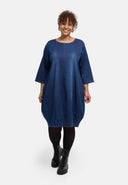 'Denira' denim dress – balloon shape, knee-length
