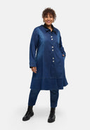 'Denira' coat – denim, A-line, knee-length
