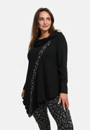 'Seriva' Tunic – A-Line with Shawl Collar & Diagonal Panel