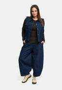'Amira' Vest – dark denim, casual & with stretch