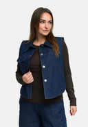 'Amira' Vest – dark denim, casual & with stretch