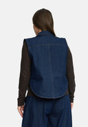 'Amira' Vest – dark denim, casual & with stretch
