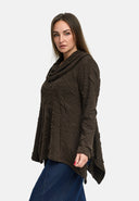 'Brunel' Tunic – short form, nobly textured & shirt collar