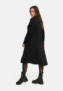 'Brunel' Dress – Cowl-Neck, Side Ruching & Midi Length