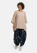 'Alessia' tunic – bamboo viscose, A-line, pointed hem