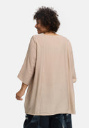 'Alessia' tunic – bamboo viscose, A-line, pointed hem