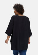 'Alessia' tunic – bamboo viscose, A-line, pointed hem