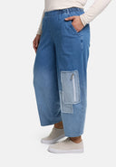 'Sky' Trousers – Premium Denim, Patch & Stretch