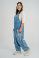 'Sky' Overalls – Premium Denim, Ombre & Patch Details