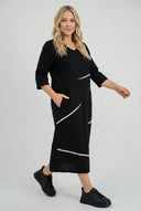 'Saria' Midi Dress – simple, comfortable & natural